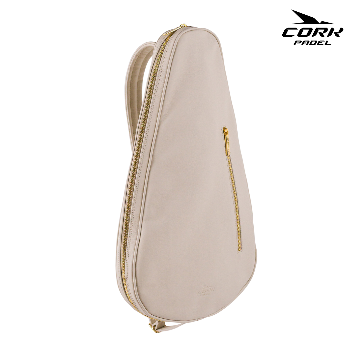 Cork White Leather Racket Cover Bags Cork   