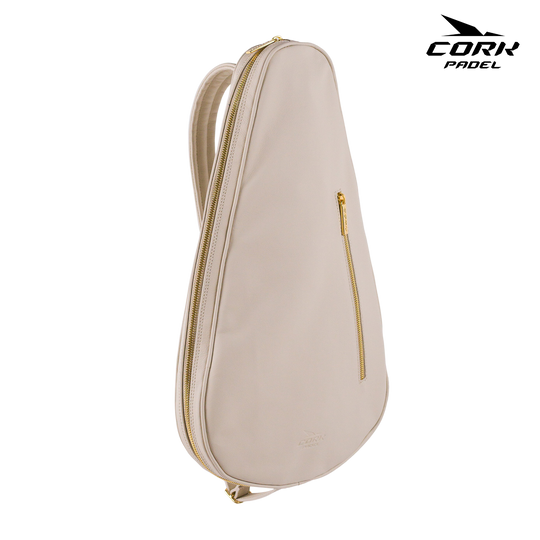 Cork White Leather Racket Cover Bags Cork   