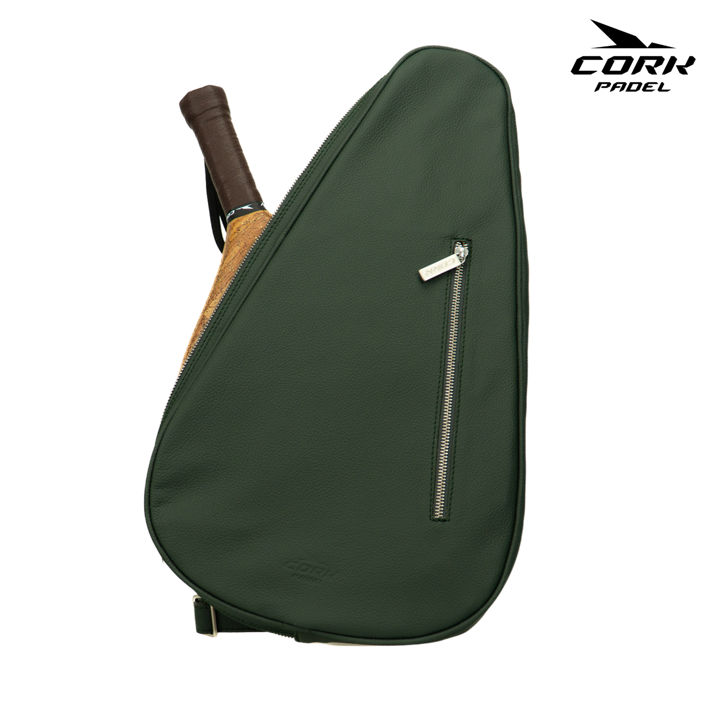 Cork Green Leather Racket Cover Bags Cork   